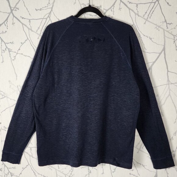 Reigning Champ Navy Cotton Slub Long Sleeve Henley - Picture 3 of 5
